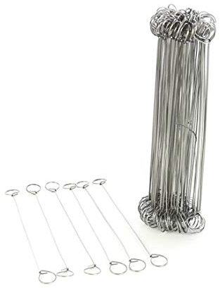 bambus-discount.com Bindedraht verzinkt 100 Stück im Pack zur Sichtschutz Befestigung - 18cm Langer Befestigungsdraht Metalldraht für Sichtschutzmatten