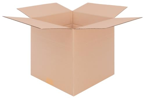 verpacking Hopfällbara kartonger 300 x 300 x 300 mm variabel höjd KK 40 Brun [Storlek och antal valbart] 1-lager medelstora kartonger 50 st