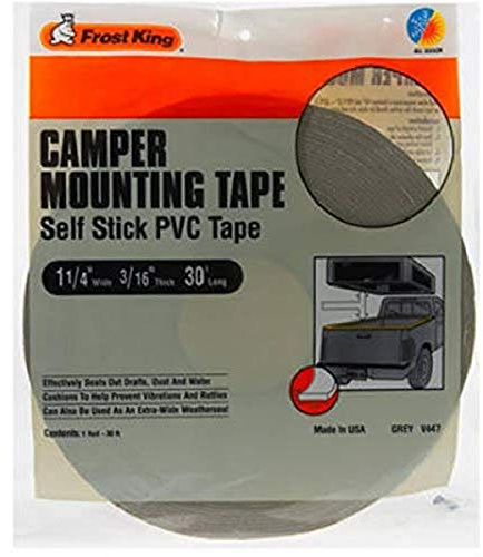 Frost King V447H Camper Mounting Tape 1-1/4-Inch by 3/16-Inch by 30-Feet, Grey