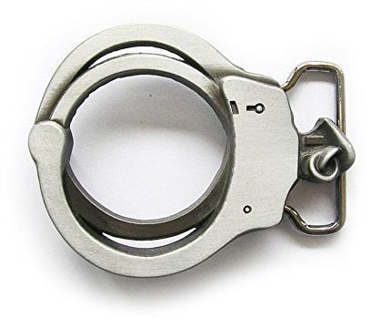 eeddoo® Gürtelschnalle - Handschellen - Handcuff - Buckle (Buckle für Wechselgürtel für Damen und Herren | Belt Frauen Männer Oldschool Rockabilly Metall Gothic Wave Rock Biker Western Trucker Casino)