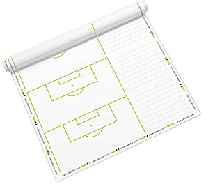 Taktifol Rolle Fußball Standardsituationen – 25 Bögen (60 × 80 cm), selbsthaftende, abwischbare Taktikfolie | Vorlagen für Freistöße, Ecken & Standardsituationen