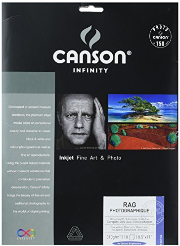 Canson Infinity Rag Photographique Fine Art Paper, 310 Gram, 11 x 17 Inch, 25 Sheets