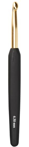 KnitPro - KnitPro Aluminium Softgrip Guld & Svart (6,50 mm) Virknål - 1 enhet