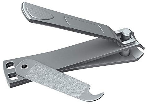 Clyppi Nail Clippers with Swing Out Nail Cleaner/Nail File - Fingernail Clippers/Toe Nail Clippers. Sharp Stainless Steel with Wide Easy Press Lever