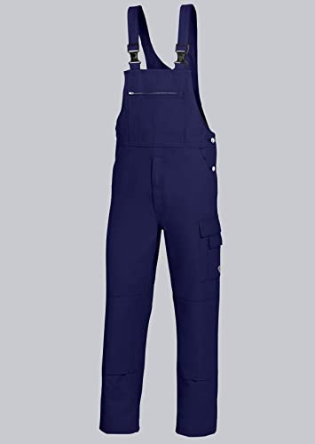 BP Workwear Basic 1482-060-10 Latzhose - Stoffhosenträger mit Gummieinsatz - Taschen für Knieschoner - Reine Baumwolle - Stämmige Passform - Größe: 24 - Farbe: dunkelblau