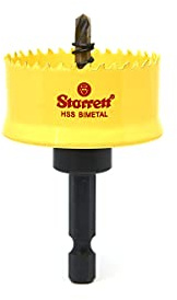 Starrett HSS Bi-Metall-Lochsäge - CSC38 Akku-Glattschnitt-Lochsäge - für Holz, Kunststoffe, Stahl, verschiedene Materialien - 38mm