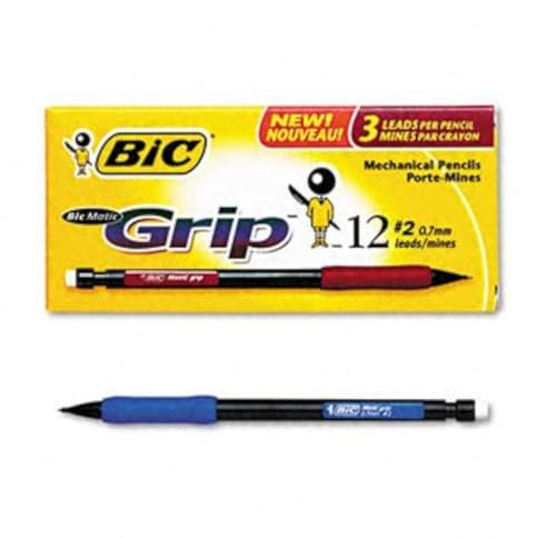 BIC® Matic Grip Druckbleistift Bleistift, BICMATIC, GRP, 7, BK k62061b (Pack OF15)