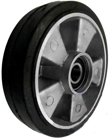 Zabi Industrielle Räder mit Vollgummireifen und Kugellager, Tragfähigkeit 300 kg, Durchmesser 180 mm, für Hubwagen und Palettenwagen
