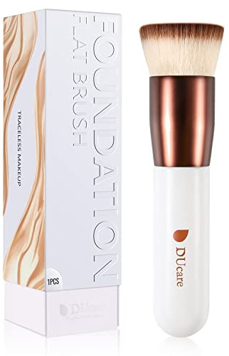 DUcare Foundation Brush Kabuki Make Up Brush Flat Top Makeup Brushes Perfect For Blending Liquid, Cream or Flawless Powder Cosmetics - Buffing, Stippling, Concealer