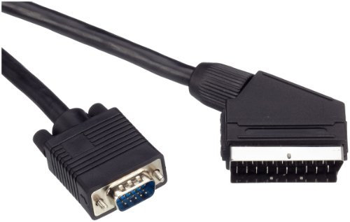 Vivanco CC M 20 SV Monitor-Anschlusskabel (Scart Stecker auf 15-poligen HD-Stecker, 2 m)