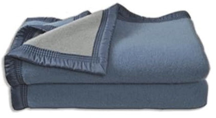 POYET MOTTE Couverture Laine Myosotis/Ciel 180 x 240 cm - Gamme Aubisque