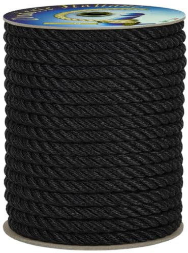Corderie Italiane 006004202 Gherlino Cima per ormeggio, diametro 10 mm, 20 Metri, Nero