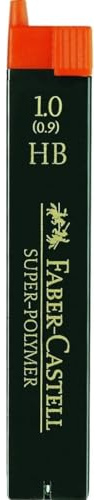 Faber-Castell 120900 HB schwarz Mine – Minen (HB, Schwarz, 1 mm, Faber-Castell tk-fine, Box, 12 Stück (S))