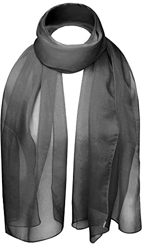 Basic Sense Chiffon-Schal, durchscheinend, weich, einfarbig, für Damen, sauber genäht