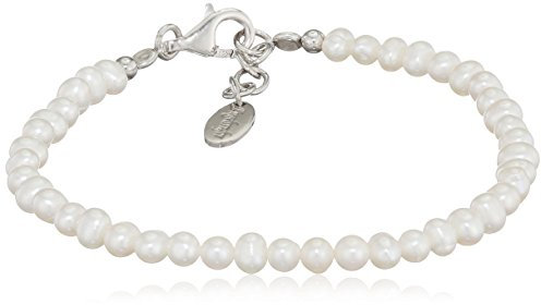 Engelsrufer Damen Armband aus Süßwasserperlen, 925er Sterlingsilber mit rhodiniertem Verschluss, Länge 18 cm + 2 cm, verstellbar, elegantes Schmuckstück