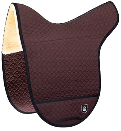 Werner Christ Lammfell Satteldecke für Fellsattel Premium Plus XH anatomische Sattelunterlage aus echtem medizinischem Fell, in schwarz, Größen: Pony