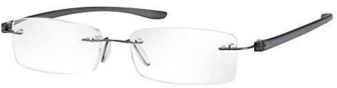 Randlose Lesebrille [Eschenbach 2913225] für Herren, Anthrazit, Dioptrie: 2,5