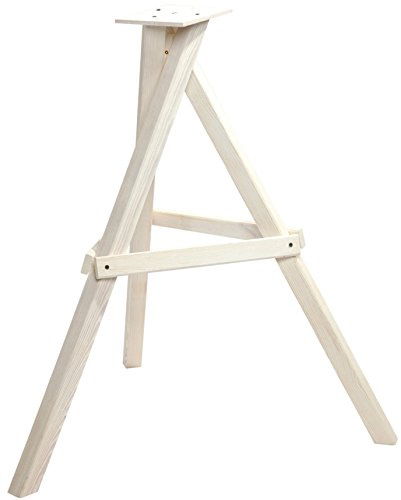Luxus-Vogelhaus 47300e Stativ i ädelvitt fågelhus, trebenta av glaserad furu, 60 x 60 x 90 cm (stativ för fågelhus)