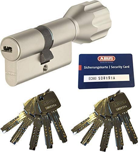 ABUS EC660 ECK660 Profil-Knaufzylinder Länge (a/b) Z45/K50mm (c=95mm) mit 10 Schlüssel, mit Sicherungskarte
