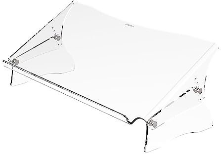 Dataflex Addit ErgoDoc® Dokumentenhalter - verstellbar 410 Acrylglas, verstellbarer Dokumentenhalter auch geeignet für Ordner, Bücher, bis zu A3, Platz für Tastatur, Kapazität 6kg