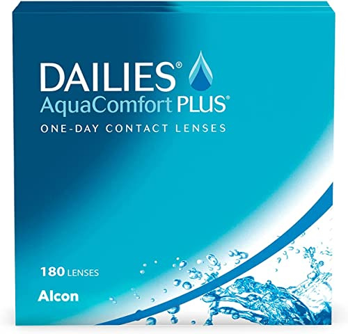 Dailies AquaComfort Plus Lentes de día blandas, 180 unidades, curva base: 8,7 mm, diámetro interior: 14,0 mm, -02,75 dioptrías