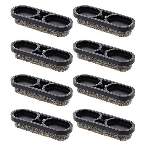 Wagner QuickClick® Tandem Filzgleiter Stuhlgleiter Möbelgleiter - 8er-Set Ersatzgleiter austauschbar - Wollfilz Ultrasoft - 39 x 12 mm für Basis 32 x 15 mm - Made in DE - 15899000