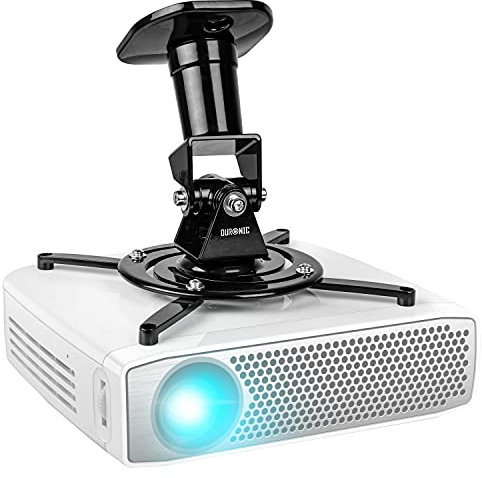 Duronic PB01XB Supporto universale per proiettore 10kg distanza dal soffitto 218mm montaggio parete/muro/soffitto staffa videoproiettore per casa ufficio sale riunioni