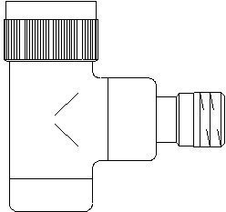 Oventrop Thermostatventil Baureihe EDN15, 1/2, PN10, Eck, verchromt, 1163052