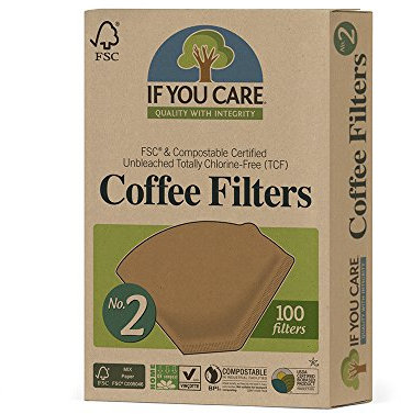 Pack of 6 x If You Care #2 Cone Coffee Filters - Brown - 100 Count