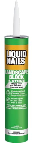 Liquid Nails - LN-905 Landscape Block Adhesive (LN905), Low VOC, 10 oz