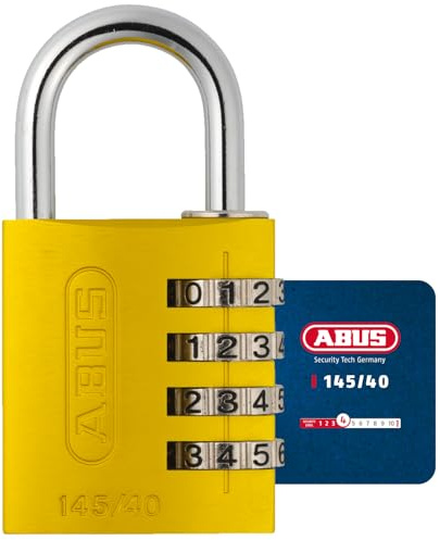 ABUS Cadenas codée en aluminium jaune 145 40