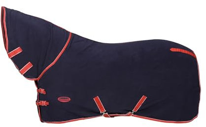Weatherbeeta Combo Fleece-Abschwitzdecke marine/rot/weiß, 617450, Navy with Red and White Trim, 6'0/72