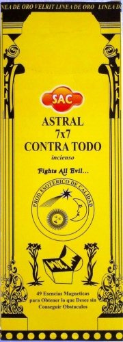 Incienso SAC Astral 7x7 Contra Todo - Set de 6 paquetes hexagonales