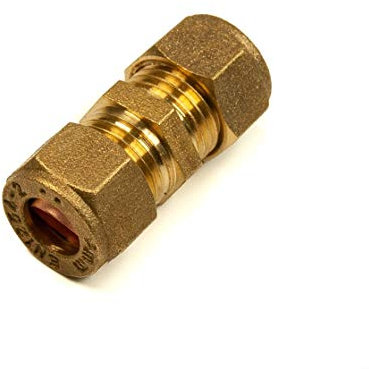 10mm Compression Straight Coupling Brass Plumbing Pipe Fitting Thunderfix