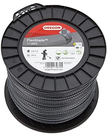 Oregon 111091E Gezahnter FlexiBlade-Mähfaden, 4 mm, 110 Meter-Spule