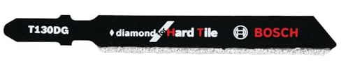 Bosch T130DG 1-Piece 3-1/4 In. 30 Grit Diamond for Hard Tile T-Shank Jig Saw Blades