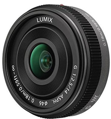 Panasonic H-H014E Obiettivo Intercambiabile, 14 mm, Pancake, Nero