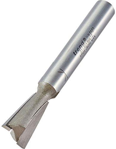 TREND CraftPro Schwalbenschwanzfräser, 8 mm Schaft, 12.7 mm Schnittdurchmesser, 98 Grad Winkel, 20 mm Schnittlänge, Hartmetallbestückt, C178X8MMTC