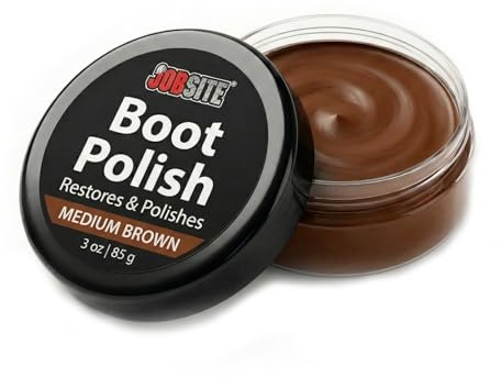 JobSite Premium Leather Boot & Shoe Polish Cream - Restores, Conditions & Polishes