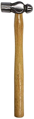 The Beadsmith 237 ml kulpein hammare, trähandtag, silverhuvud, 29 cm – hammarklubba