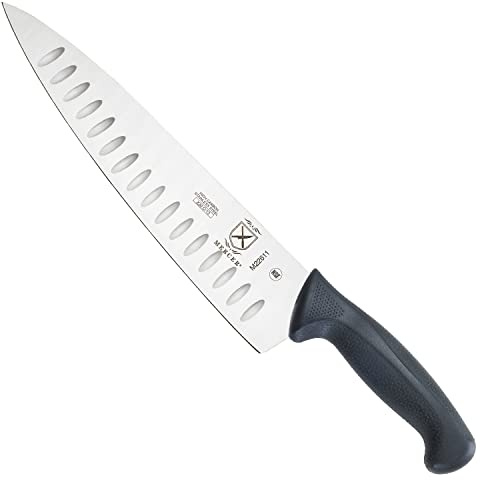 Mercer Culinary M22611 Millennia svart handtag, 25 cm Granton Edge, kockkniv