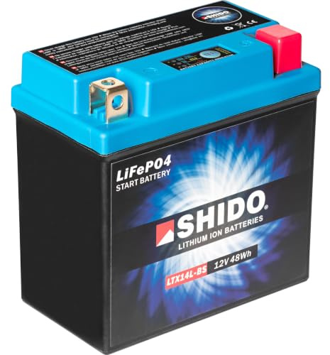 SHIDO LTX14L-BS LION -S- Batería de ion de litio, color azul