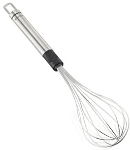 Leifheit Schneebesen 31 cm ProLine-Serie, Rührbesen aus rostfreiem Edelstahl, hochwertiges Design, Rührstab mit ovalem Griff für angenehme Handhabung und praktischer Aufhängeöse, Schaumschläger