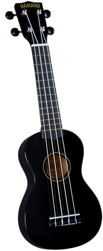 hamano H u-30bk Colorful Sopran-Ukulele – Schwarz