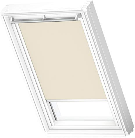 VELUX Original Dachfenster Sichtschutzrollo für M06, Hellbeige, mit weißer Führungsschiene