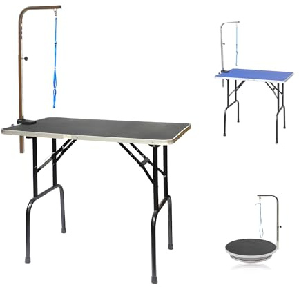 Go Pet Club Pet Dog Grooming Table with Arm, 30-Inch
