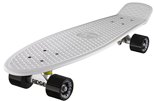 Ridge PB-27-White-Black Skateboard, White/Black, 69 cm