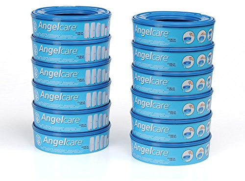 Foppapedretti Angelcare, Nachfüllkassette für Windelmülleimer Maialino 12 Unità Bianco