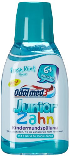 Odol Lot de 3 bains de bouche Junior 300 ml (3 x 300 ml, sans alcool, goût neutre)