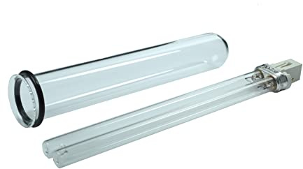 UVC Ersatzlampe 11 Watt + Quarzglas für Oase Filtomatic 3000/7000 | Wacredo Komplettset für Oase Teichfilter Filtomatic 3000/7000 | Filter | Leuchtmittel | UVC Gerät inkl. Dichtung